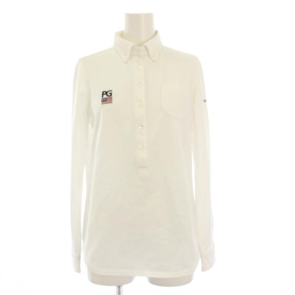 パーリーゲイツ PEARLY GATES ポロシャツ ボタンダウン 長袖 刺繍 0 白 /KH レデ...