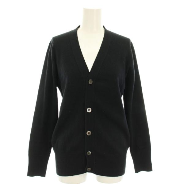 ハイク HYKE ニットカーディガン Vネック 長袖 カシミヤ混 1 黒 ブラック 172-1110...