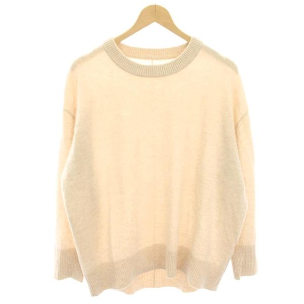 エスオー SO ニット カットソー ウール 薄手 F ベージュ 長袖 無地 /HN メンズ