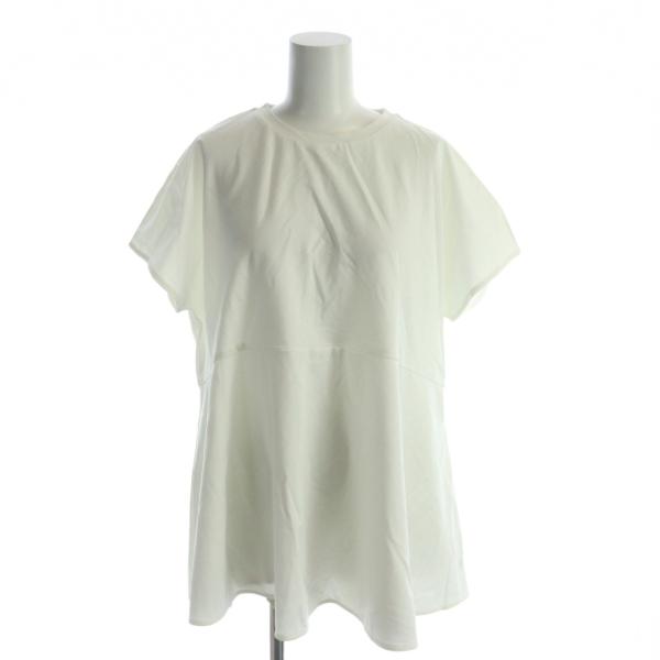未使用品 アンフィーロ UNFILO 24SS BEAUTY FORM ペプラムＴシャツ XXL 白...
