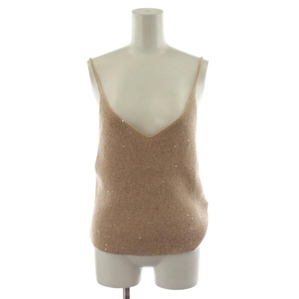 ファビアナフィリッピ FABIANA FILIPPI ニットキャミソール スパンコール シルク混 カ...