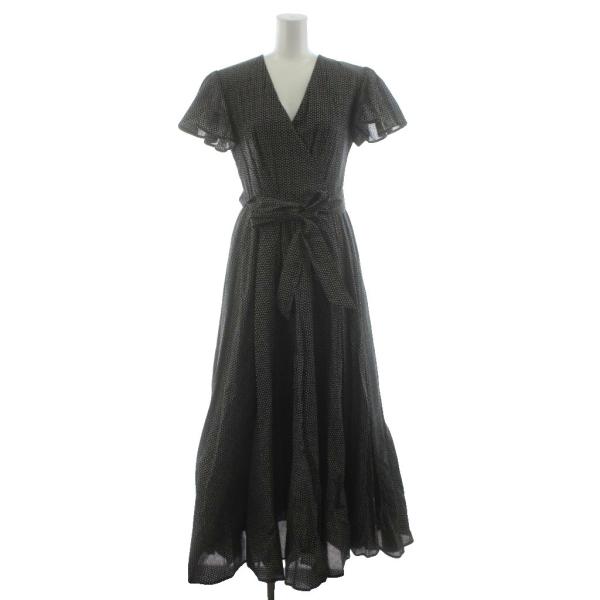 未使用品 マリハ MARIHA マドモアゼルのドレス ワンピース マキシ ロング 半袖 ドット柄 3...