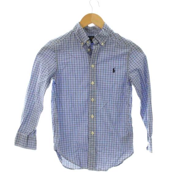 ラルフローレン RALPH LAUREN 子ども服（男の子用） 140 青 チェック柄 ボタンダウン...