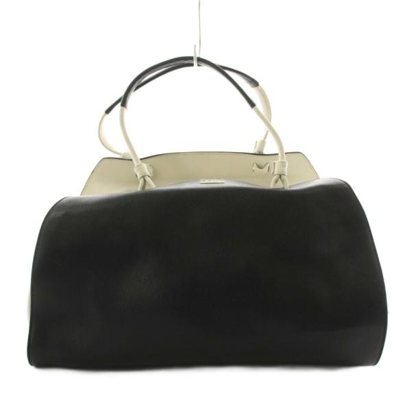 フルラ FURLA ボストンバッグ ハンドバッグ レザー 黒 ブラック 白 ホワイト /AN35 レ...