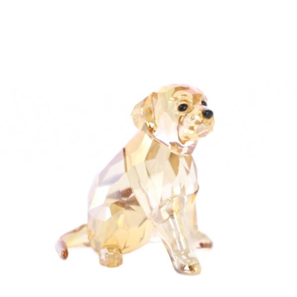 スワロフスキー SWAROVSKI ゴールデンレトリバー 置物 クリスタル ブラウン /TK メンズ...