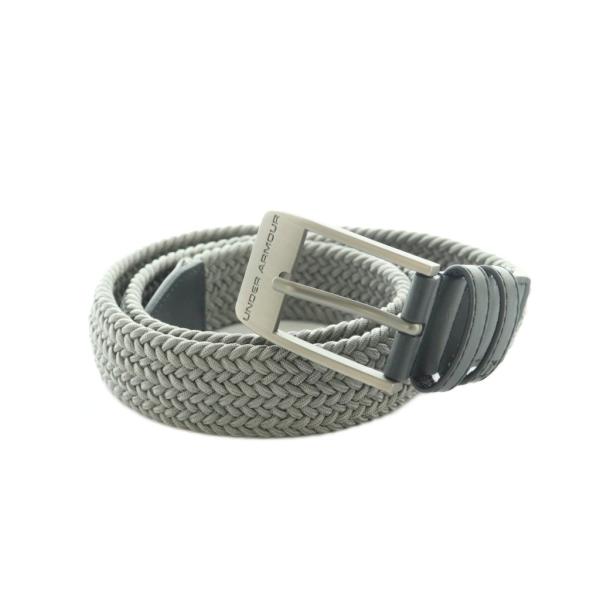 アンダーアーマー UNDER ARMOUR バックルベルト 編み込み グレー /MI メンズ