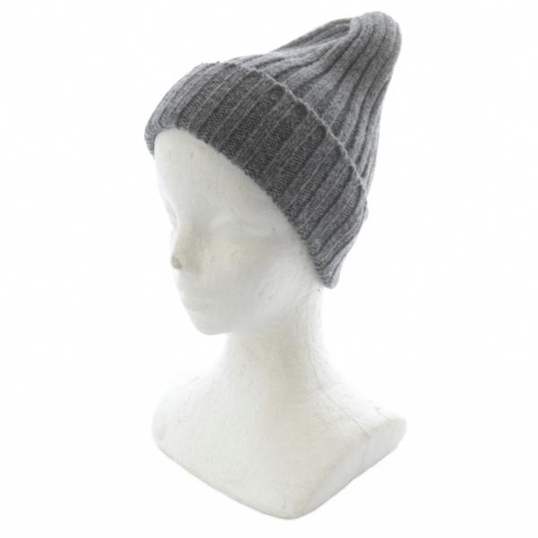 ビームスプラス BEAMS+ ニット帽 リブニット ウール グレー /SR レディース