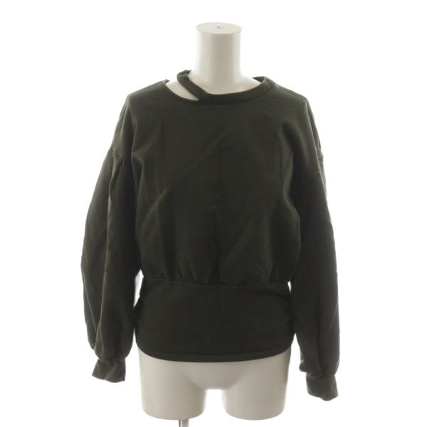 アメリヴィンテージ Ameri VINTAGE スウェット トレーナー F カーキ 長袖 変形ネック...