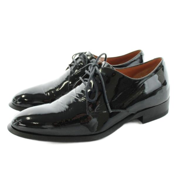 未使用品 セリーヌ CELINE フィービー期 レースアップシューズ パテントレザー 36 黒 ブラ...