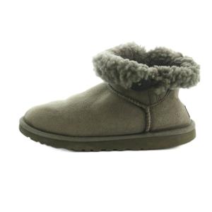 アグ オーストラリア UGG australia ショートブーツ スエード ボア US6 23.0cm グレー /MI レディース