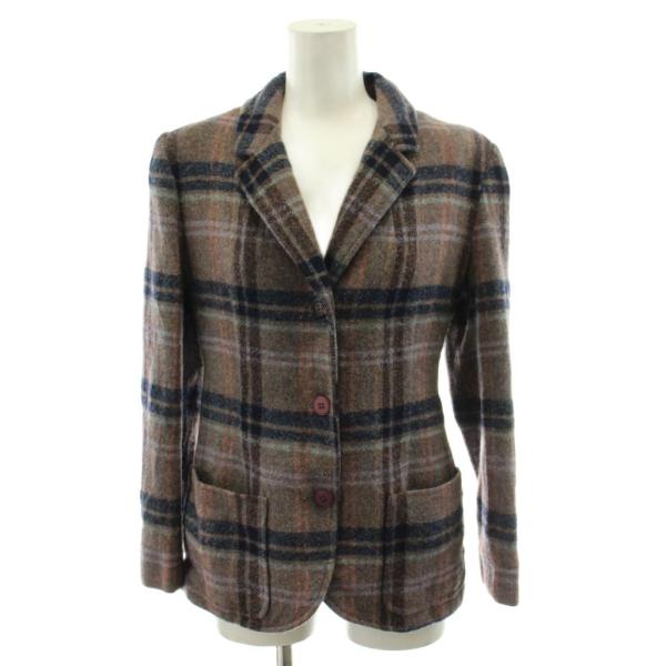 ペンドルトン PENDLETON テーラードジャケット シングル チェック柄 ウール 10 ピンク ...