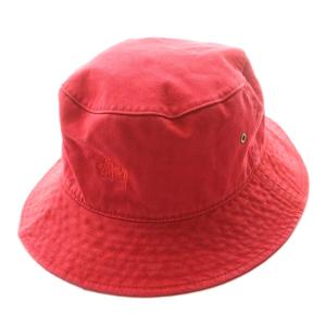 ステューシー STUSSY バケットハット バケハ 帽子 赤 レッド /SS ■OS レディース