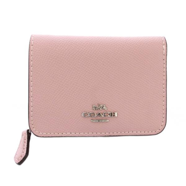 コーチ COACH 三つ折り財布 レザー ラウンドファスナー レザー ピンク F37968 /TK ...