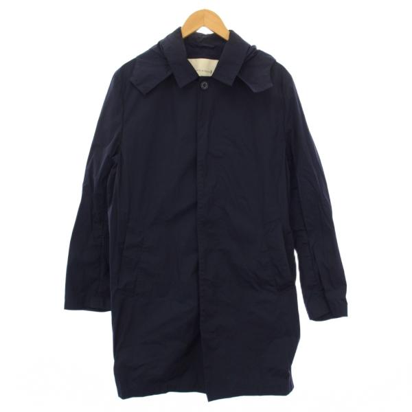 マッキントッシュ MACKINTOSH ナイロンコート レインコート ロング フード 40 紺 /B...