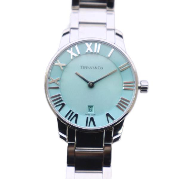 ティファニー TIFFANY &amp; CO. アトラス 2ハンド デイト クオーツ 腕時計 シルバーカラ...