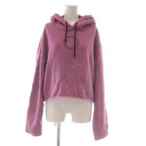 ステューシー STUSSY パーカー トレーナー プルオーバー M ピンク ショート丈 /AU レディース
