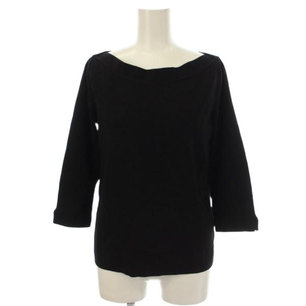 ノーブル NOBLE ニット セーター F 黒 ボートネック 七分袖 /JP レディース