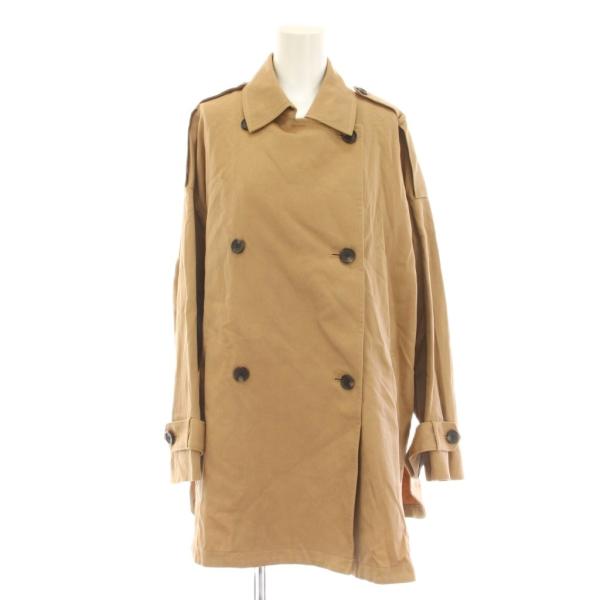 スピック&amp;スパン Spick&amp;Span トレンチコート ショート丈 36 ジャケット ダブル ベージ...