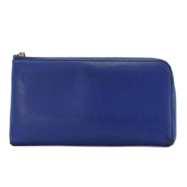 セリーヌ CELINE 長財布 L字ファスナー レザー 青 ブルー /AN24 ■OH レディース