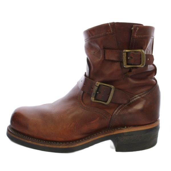 チペワ CHIPPEWA タンレネゲート エンジニアブーツ ショートブーツ レザー 7E ブラウン ...