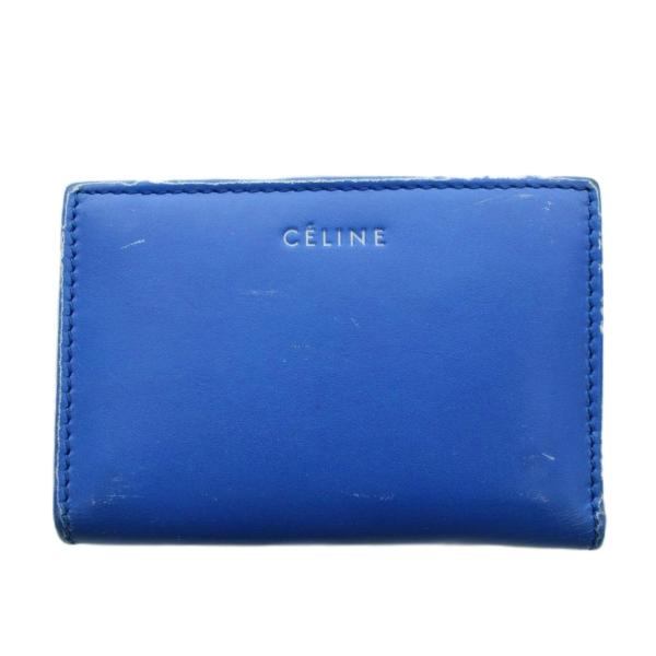 セリーヌ CELINE パスケース 小銭入れ コインケース レザー 青 ブルー /AN30 ■OH ...