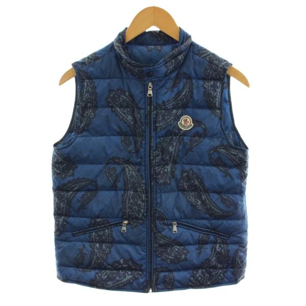 モンクレール MONCLER GUI IMPRIME GILET ダウンベスト ペイズリー柄 アウタ...