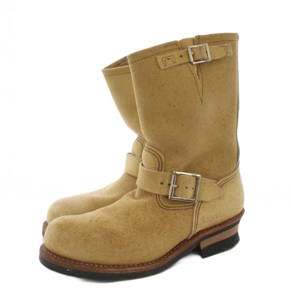 レッドウィング REDWING エンジニアブーツ タンラフアウト ショートブーツ スウェード 7.5...