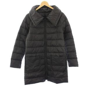 49アベニュー ジュンコシマダ 49AV. junko shimada 衿付きミドル丈ダウンコート 38 黒 ブラック ビッグカラー 5907112902 /HN