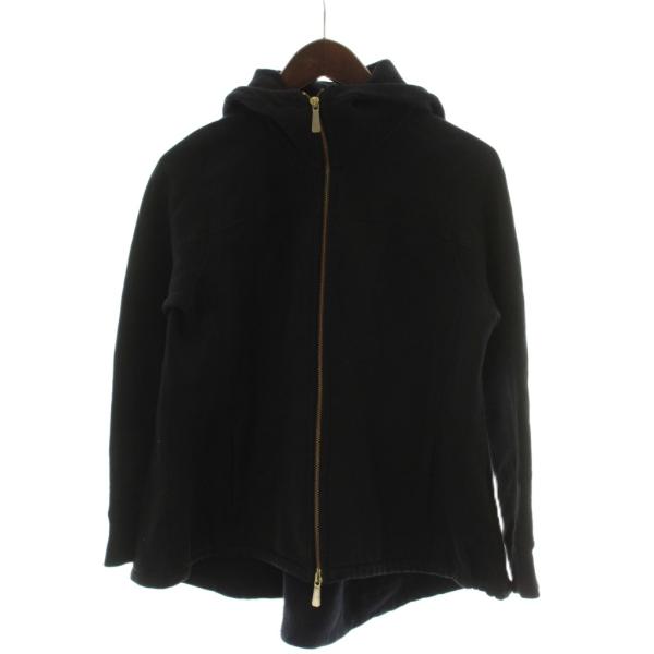 アメリカーナ AMERICANA パーカー 上着 黒 ブラック フード付き ジップアップ 長袖 無地...