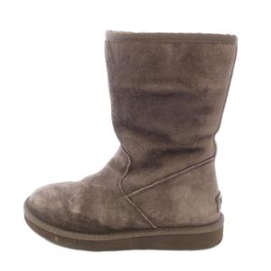 アグ オーストラリア UGG australia ピアス Pierce ムートンブーツ サイドジップ US6 グレージュ S/N1016591 /TK レディース