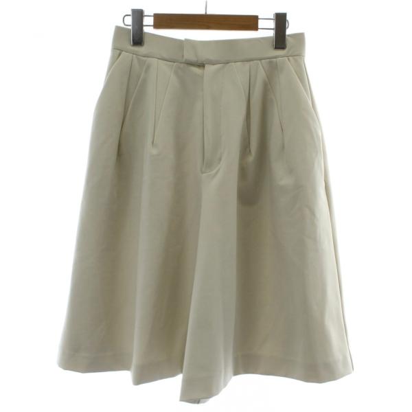 未使用品 アメリヴィンテージ Ameri VINTAGE ハーフパンツ M アイボリー 無地 タック...