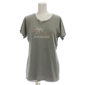 パタゴニア Patagonia Tシャツ XS グレー ロゴプリント ラウンドネック 半袖 /JP レディース