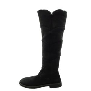 アグ オーストラリア UGG australia ムートンブーツ ロングブーツ 25.0cm 黒 ブラック /AN72 レディース