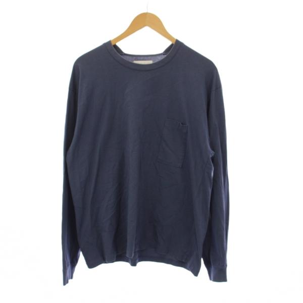 スティルバイハンド STILL BY HAND Tシャツ 48 紺 ネイビー 青 ブルー 長袖 胸ポ...