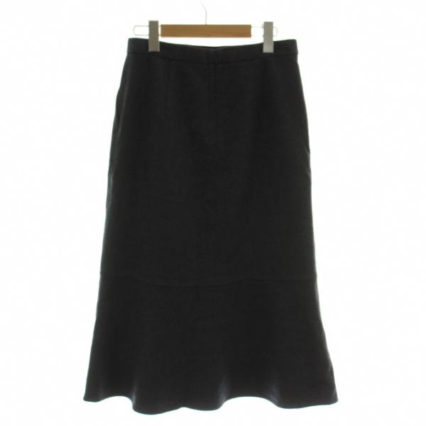 マッキントッシュ MACKINTOSH スカート ウール 38 グレー 無地 ひざ丈 裾フレア G5...