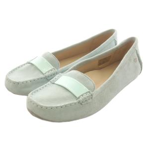 アグ オーストラリア UGG australia モカシン シューズ スエード 25.0cm 水色 ライトブルー /AN61 レディース