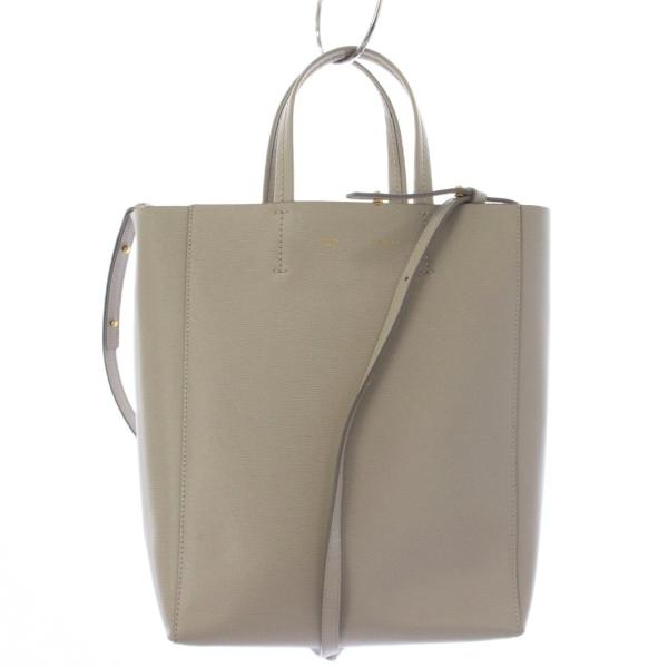 セリーヌ CELINE バーティカルカバ スモール トートバッグ ショルダーバッグ 2WAY グレー...