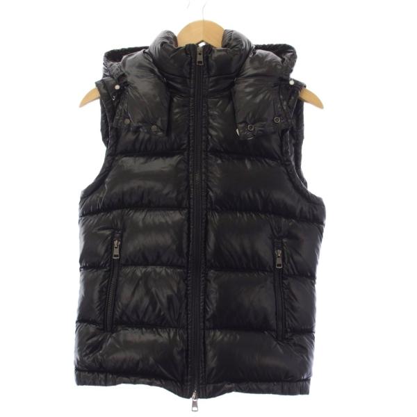 モンクレール MONCLER LACET ダウンベスト フーディ 0 黒 C20914339305 ...