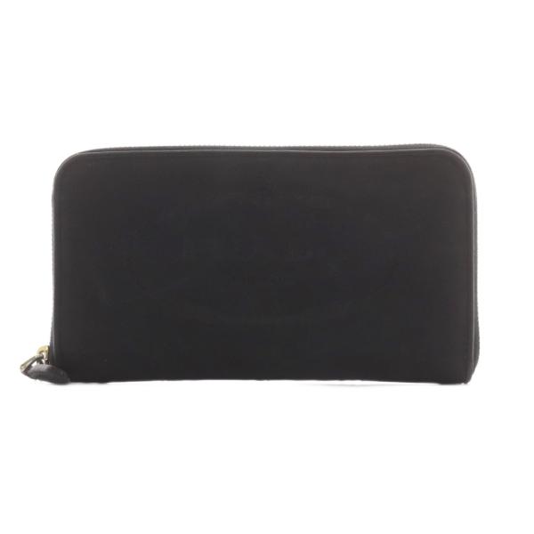 プラダ PRADA 長財布 小銭入れ ラウンドファスナー ロゴ ナイロン 黒 ブラック /AN32 ...