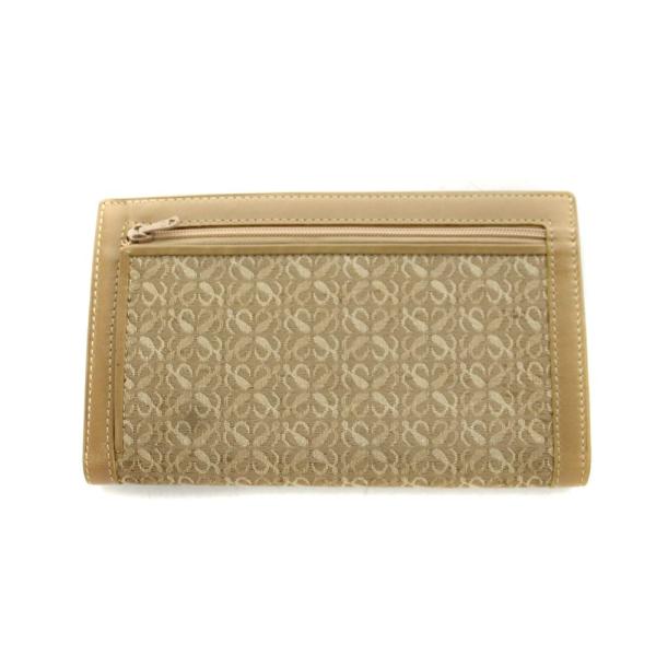 ロエベ LOEWE 長財布 二つ折り 総柄 レザー 茶 ブラウン /AN69 ■OH レディース