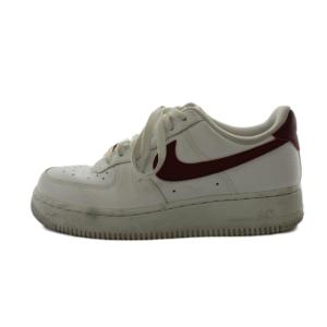 ナイキ NIKE エアフォース 1 ロー ホワイト チームレッド スニーカー シューズ 24.5cm 赤 白 CZ0326-100 /AN58 レディース