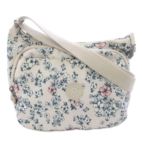 キプリング KIPLING ショルダーバッグ クロスボディバッグ 花柄 白 ホワイト KI7306-...