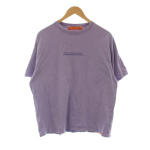 スタデジオセブン STUDIO SEVEN Tシャツ カットソー L 紫 パープル 半袖 ロゴ クルーネック /LP メンズ