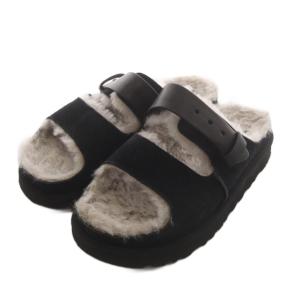 アグ オーストラリア UGG australia サンダル ボア ストラップ 24.5cm 黒 ブラック /AN31 レディース