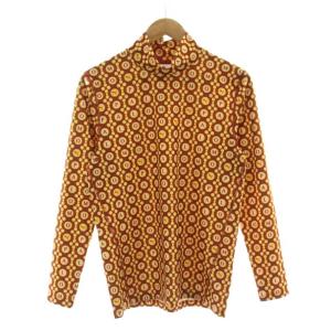 プーマ PUMA x Palomo Spain Tシャツ M 茶色 ブラウン 黄色 イエロー 総柄 ハイネック 長袖 /DU メンズ