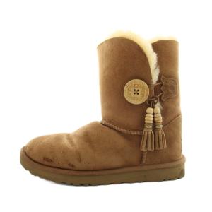 アグ オーストラリア UGG australia ムートンブーツ ショートブーツ 24.0cm 茶 ブラウン 1002153 /AN57 ●D レディース