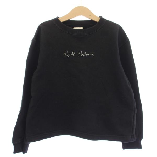 カールヘルム Karl Helmut スウェット トレーナー XL 黒 ブラック クルーネック 長袖...