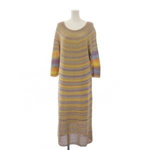ロンハーマン Ron Herman 23SS ニット ワンピース ロング 七分袖 ペチコート付き F マルチカラー 3710300180 /BM レディース