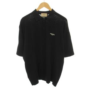 レノマ renoma ゴルフ ゴルフウェア ハーフジップニットポロシャツ HALFZIP KNIT POLO SHIRT 半袖 ロゴ刺繍 XL 黒 RG3206-010 メンズ