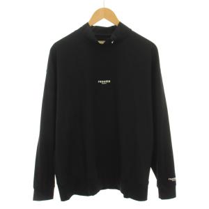 レノマ renoma ゴルフ GOLF Tシャツ ロンT カットソー モックネック 長袖 ロゴ刺繍 バックプリント XL 黒 ブラック STP-1-006A メンズ